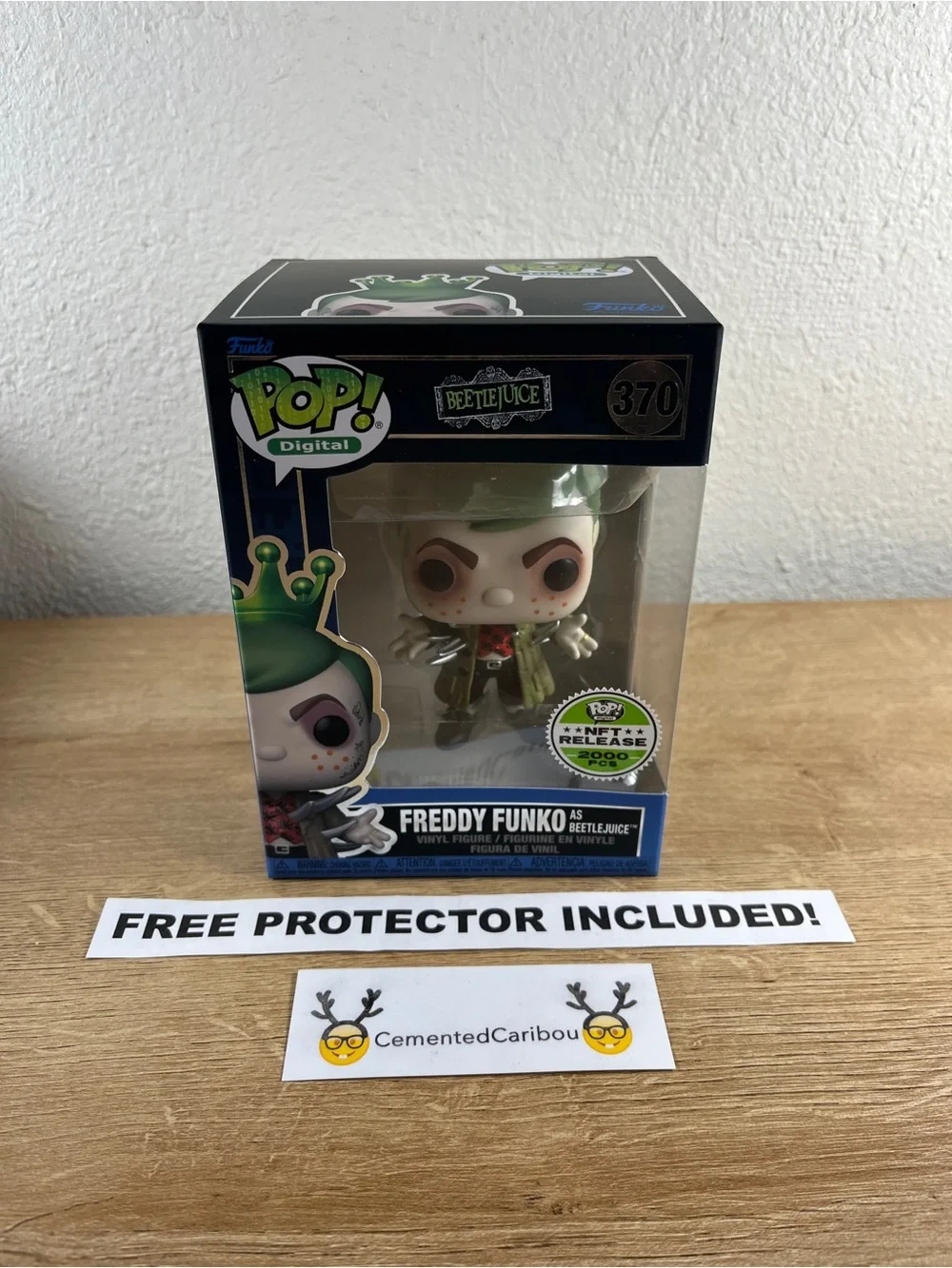Freddy Funko as Beetlejuice Funko Pop #370 LE 2K Tim Burton Vaulted NEAR MINT